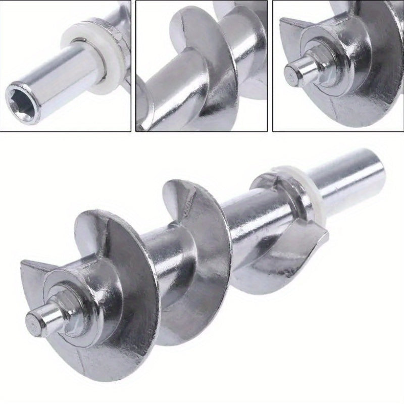 Spiral Stuffer Attachment for Meat Grinder made of Food-Grade Stainless Steel, Simple Installation, Food-Safe Metal Accessory, Electric Grinder Replacement Part