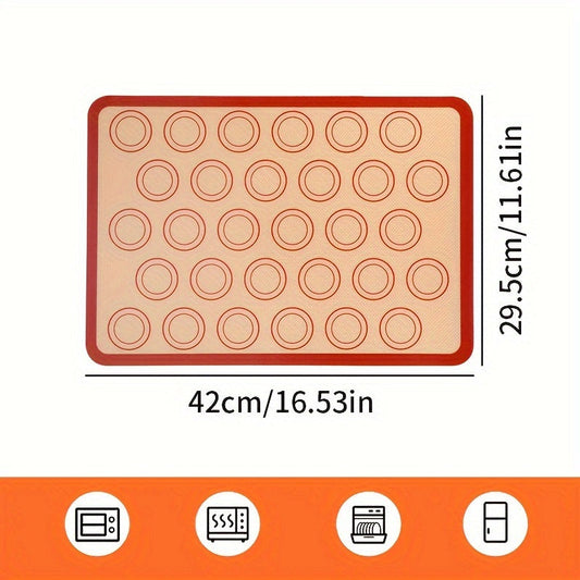 Set of 2 Silicone Baking Mats - Non-Stick, Reusable, and Heat Resistant. Ideal for Baking Cookies, Macarons, Bread, and Pastries. Essential Kitchen Tool for Perfect Bakes.