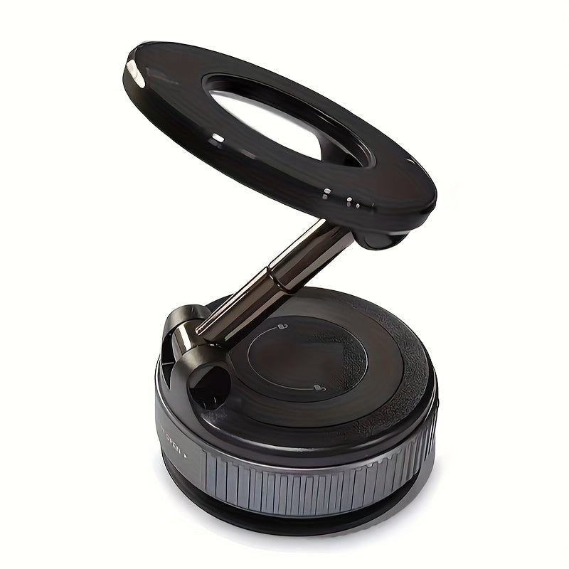 In 2025, a new magnetic suction cup car mobile holder with a rotating aluminum alloy design allows for one-handed operation and multi-angle adjustment for use on vehicles, desks, and walls.