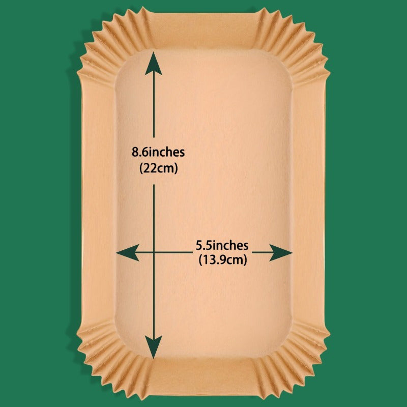 50/100 штук прямоугольных листов бумаги для выпечки, которые не прилипают и являются пищевыми. Идеально подходят для аэрогрилей, духовок и микроволновок, эти листы легко отделяются и могут использоваться несколько раз.