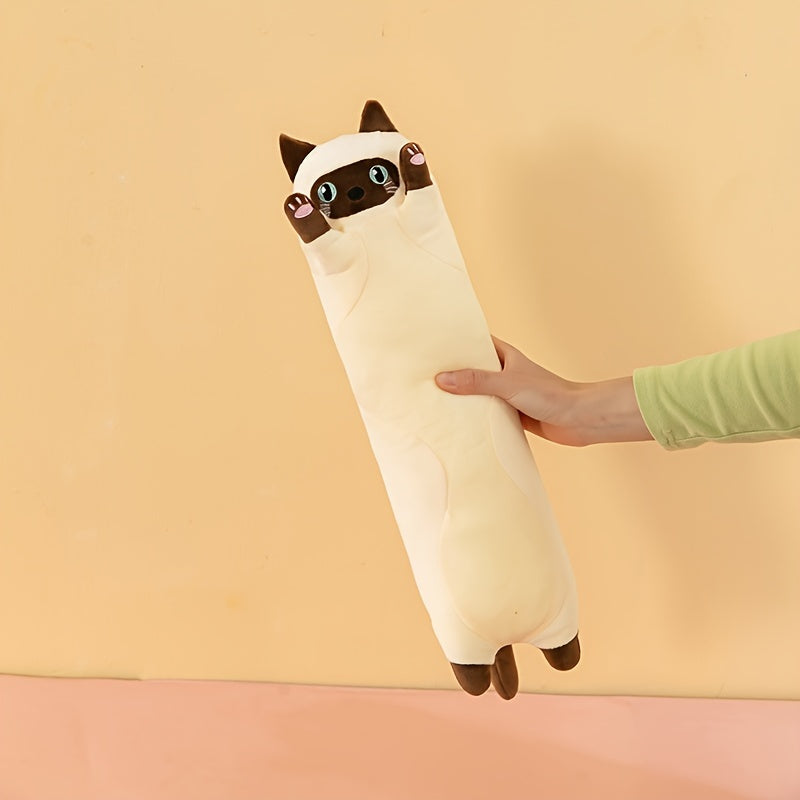 Get the Long Cat Plush Toy today! This soft, cuddly toy doubles as a plush pillow cushion and features a cute kitty design. It's the perfect gift for friends and is ideal for cozying up on the sofa.