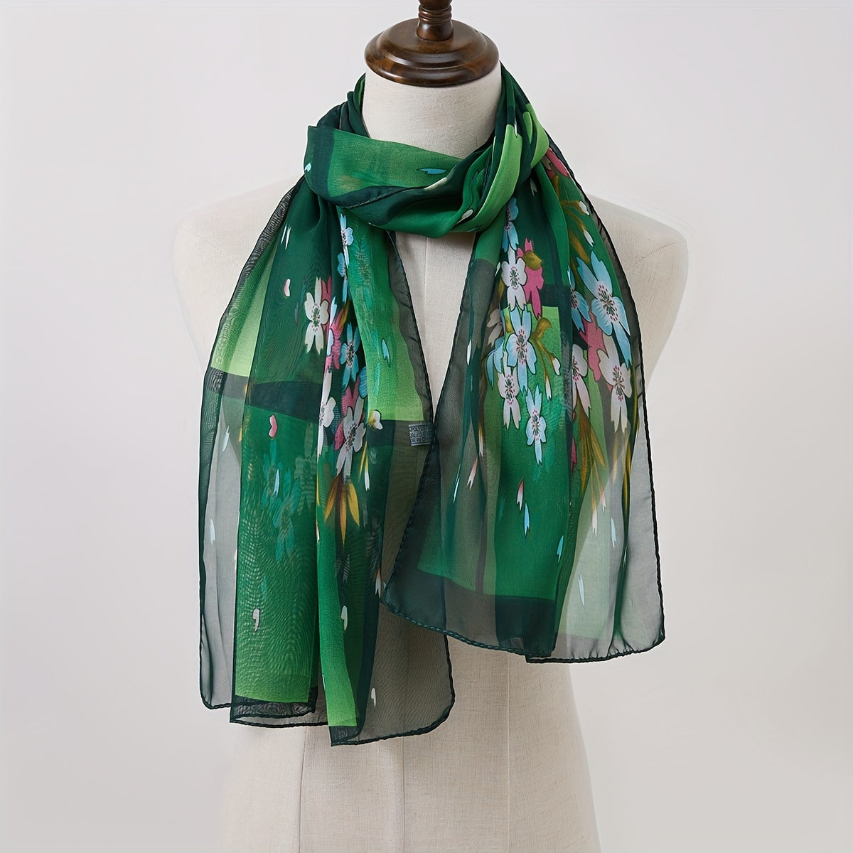 Lightweight chiffon scarf for women, perfect for summer with breathable design, versatile as a shawl, headscarf, or beach towel.