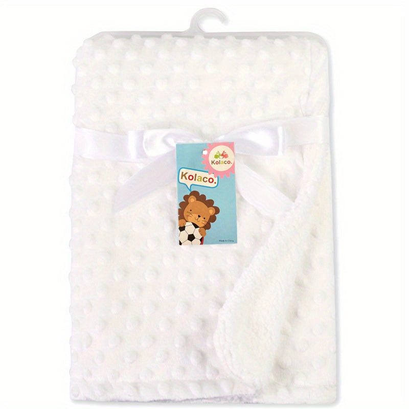 Soft fleece baby blanket for newborns, suitable for baby boys and girls. Perfect for keeping your little one warm and cozy in bed or during massages. Makes a great gift for Christmas, Halloween, or Thanksgiving Day.