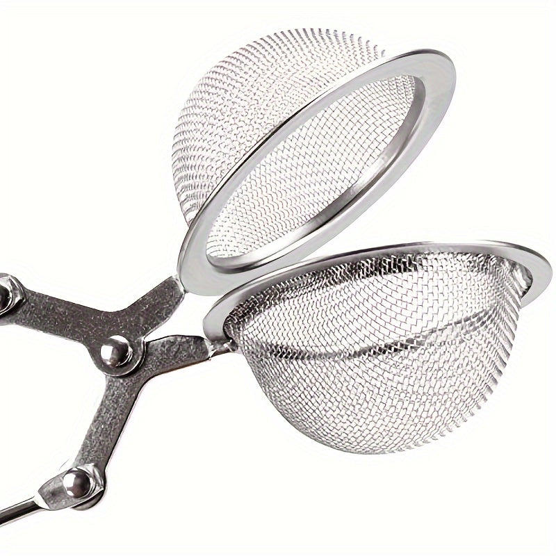 Durable metal mesh tea strainers with handle for loose tea and spices - convenient round infuser for easy brewing of tea leaves.