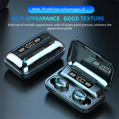 New wireless in-ear headphones with touch control, high-def microphone and charging case. Perfect gift for men and women.