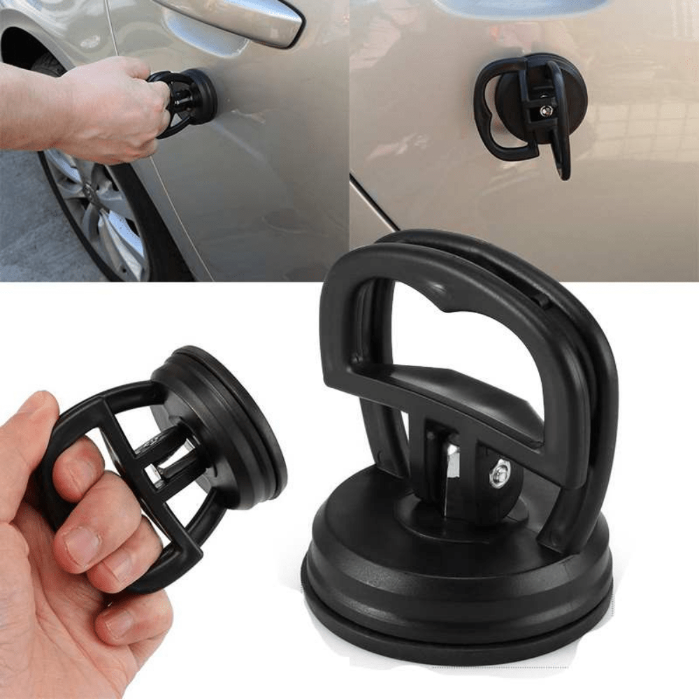 Mini car dent repair suction cup quickly removes dents from body panels with durable PP material.