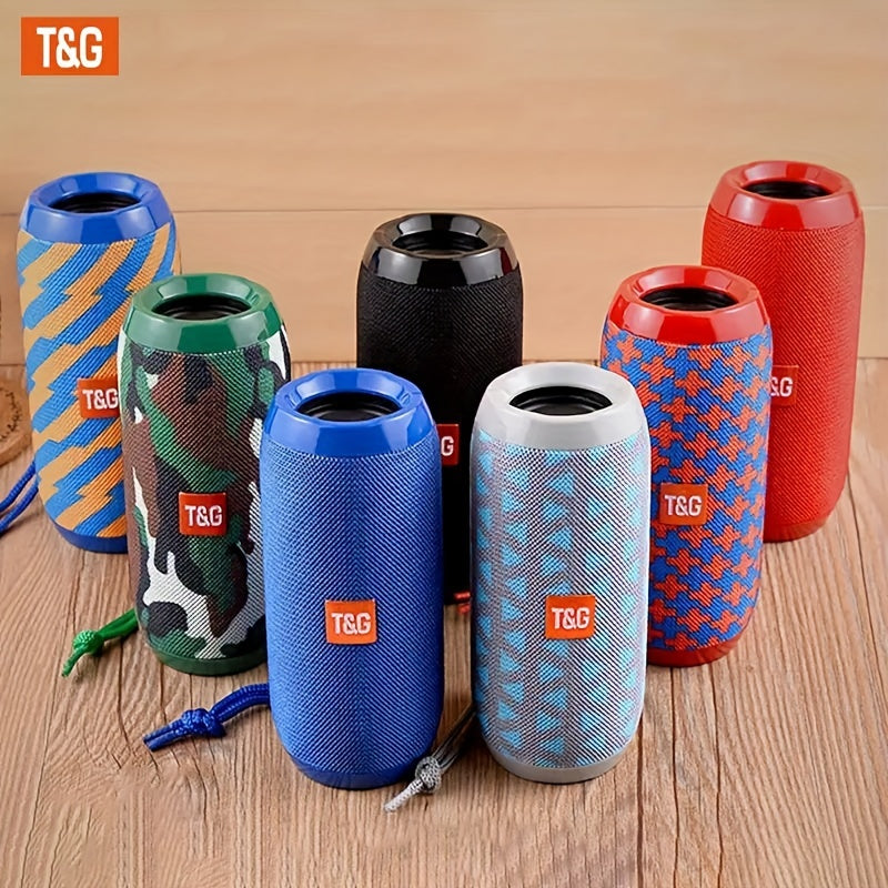 TG117 Portable Wireless Speaker with TWS Stereo, Built-in Mic for Calls, FM Radio, TF Card and USB Playback - Perfect for use.