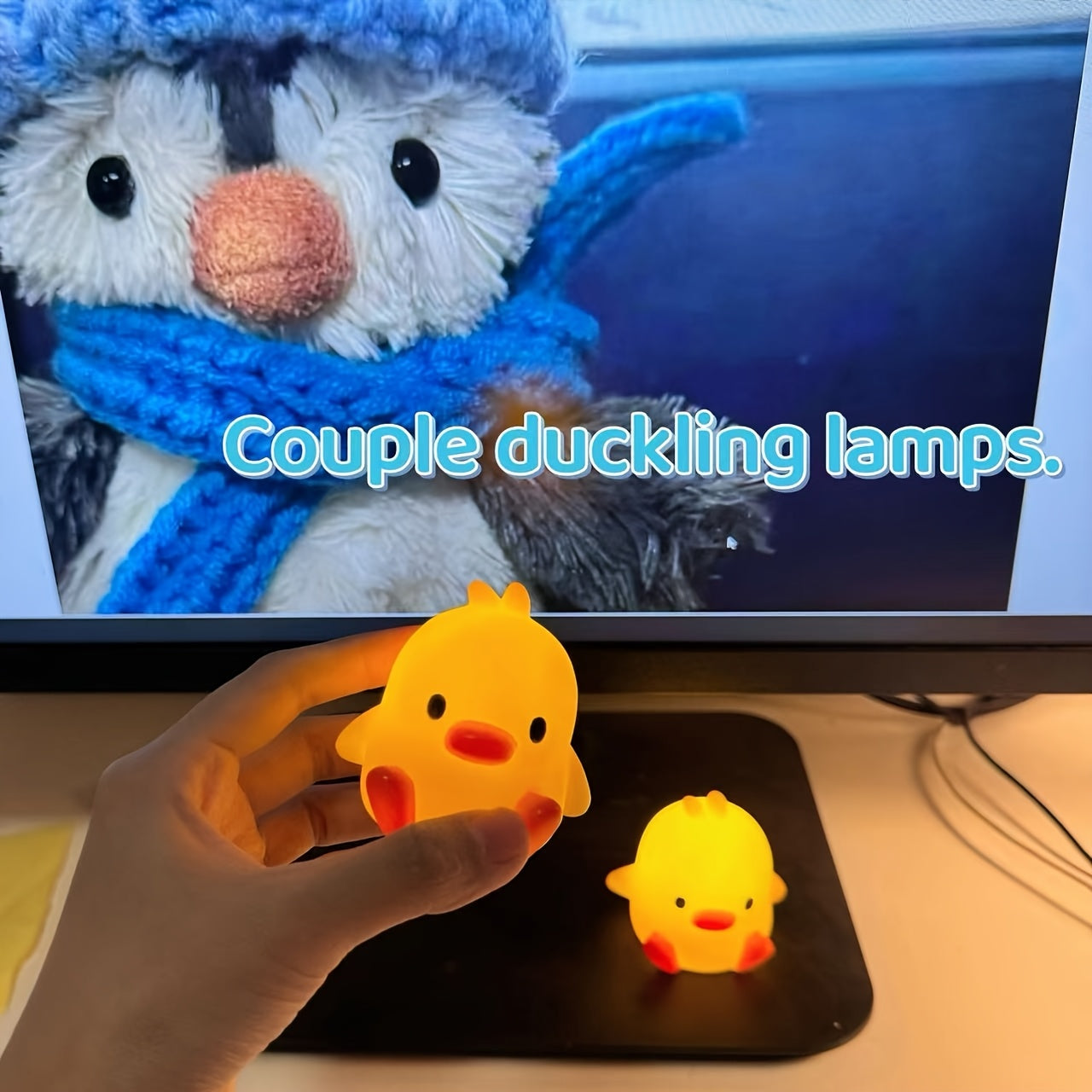 Yellow Duck LED Lamp, perfect for school, festivals, and gifting. Soft light, battery operated. Suitable for bedrooms, studies, and offices. Ideal Valentine's or birthday gift.