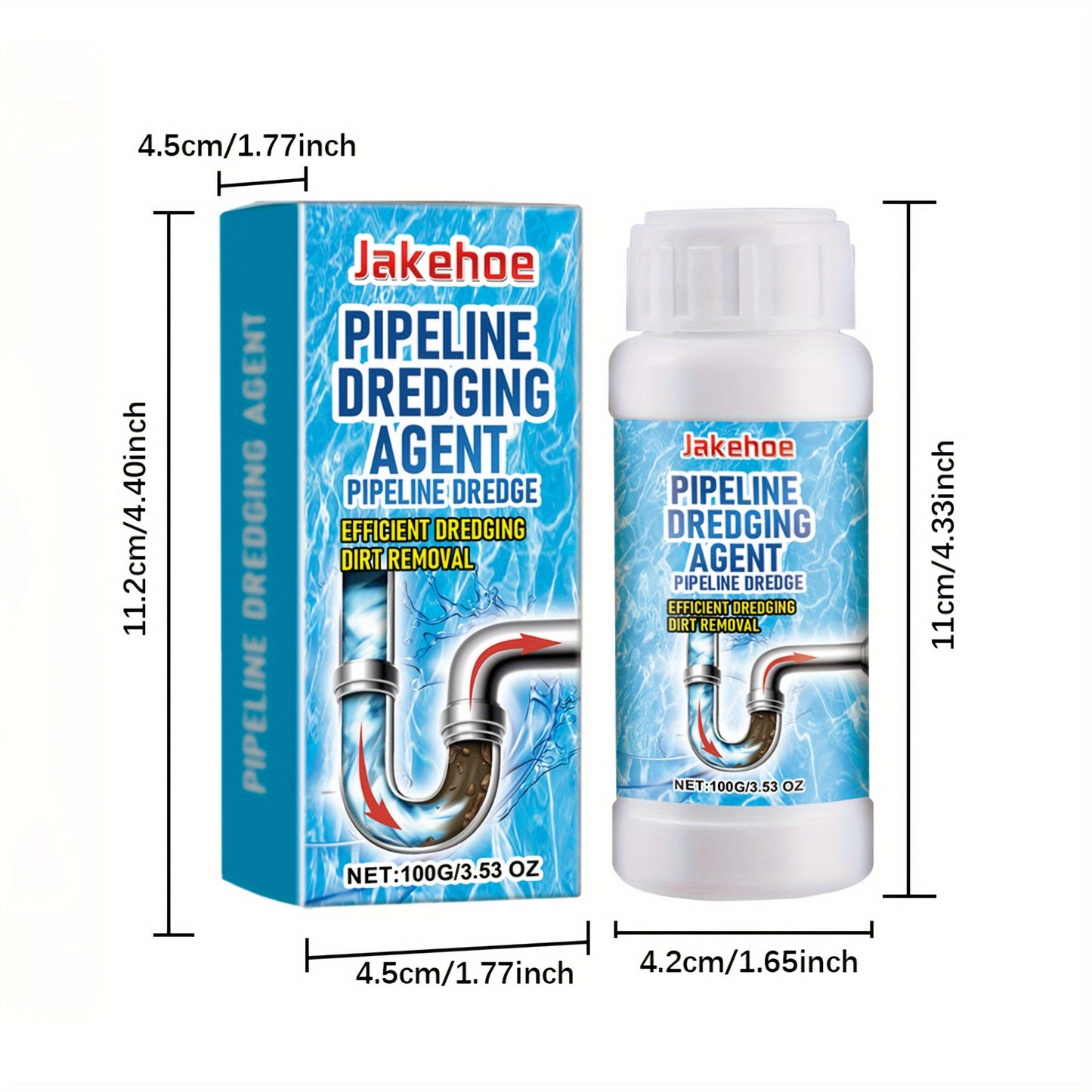 Powerful Drain Unblocker for Kitchen & Bathroom - Easily Removes Clogs, Grease & Hair from Pipes