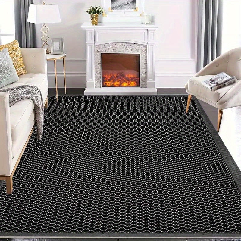 Modern Pattern Printed Kitchen Mat, 1pc, 1.1cm thick for durability, non-slip and stain resistant. Made of polyester fiber, machine washable and suitable for various areas of the home including the kitchen, living room, entryway, balcony, and as home