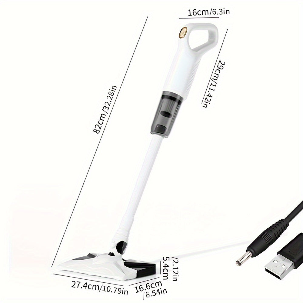 Wireless vacuum cleaner with lightweight design, built-in water tank, USB charging, 36V max power, and 0.3-0.4L dust cup.