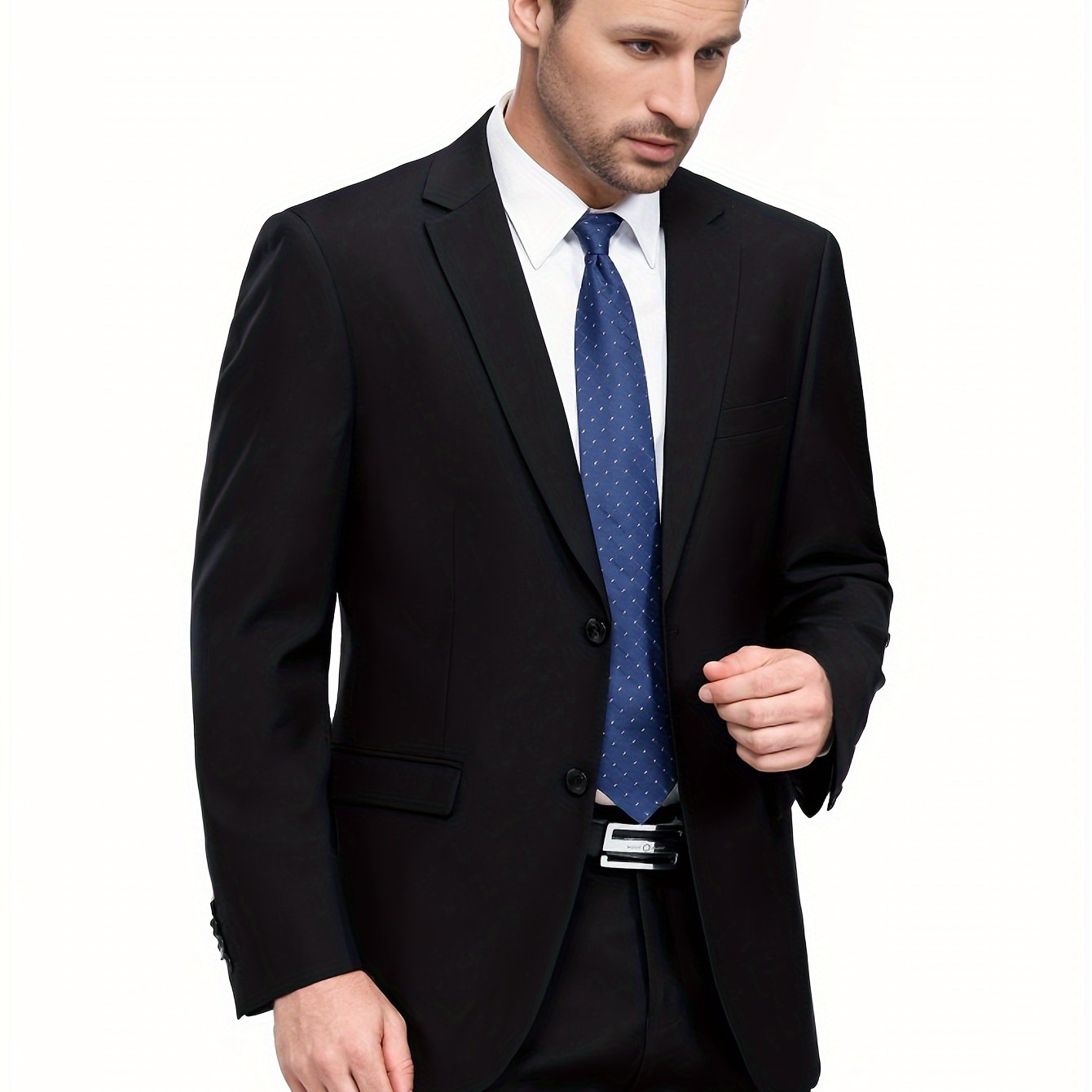 Stylish black blazer for men - perfect for business, weddings, and all occasions.