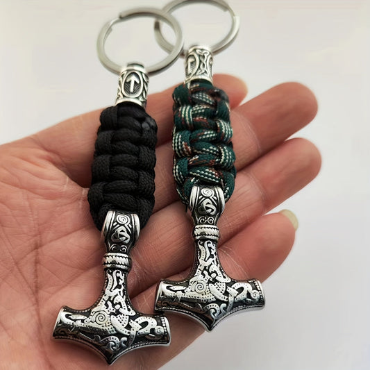 Handmade Viking Thor's Hammer Keychain, 1 piece