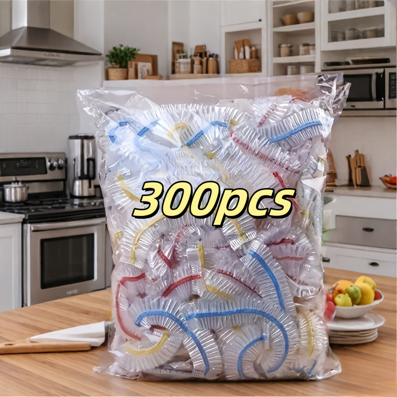 Keep Your Food Fresh and Tidy with 300pcs of FreshSeal Stretchable Plastic Food Wrap - Transparent Cling Film that Preserves Freshness and Keeps Odors Away - Perfect for Home and Restaurant Use