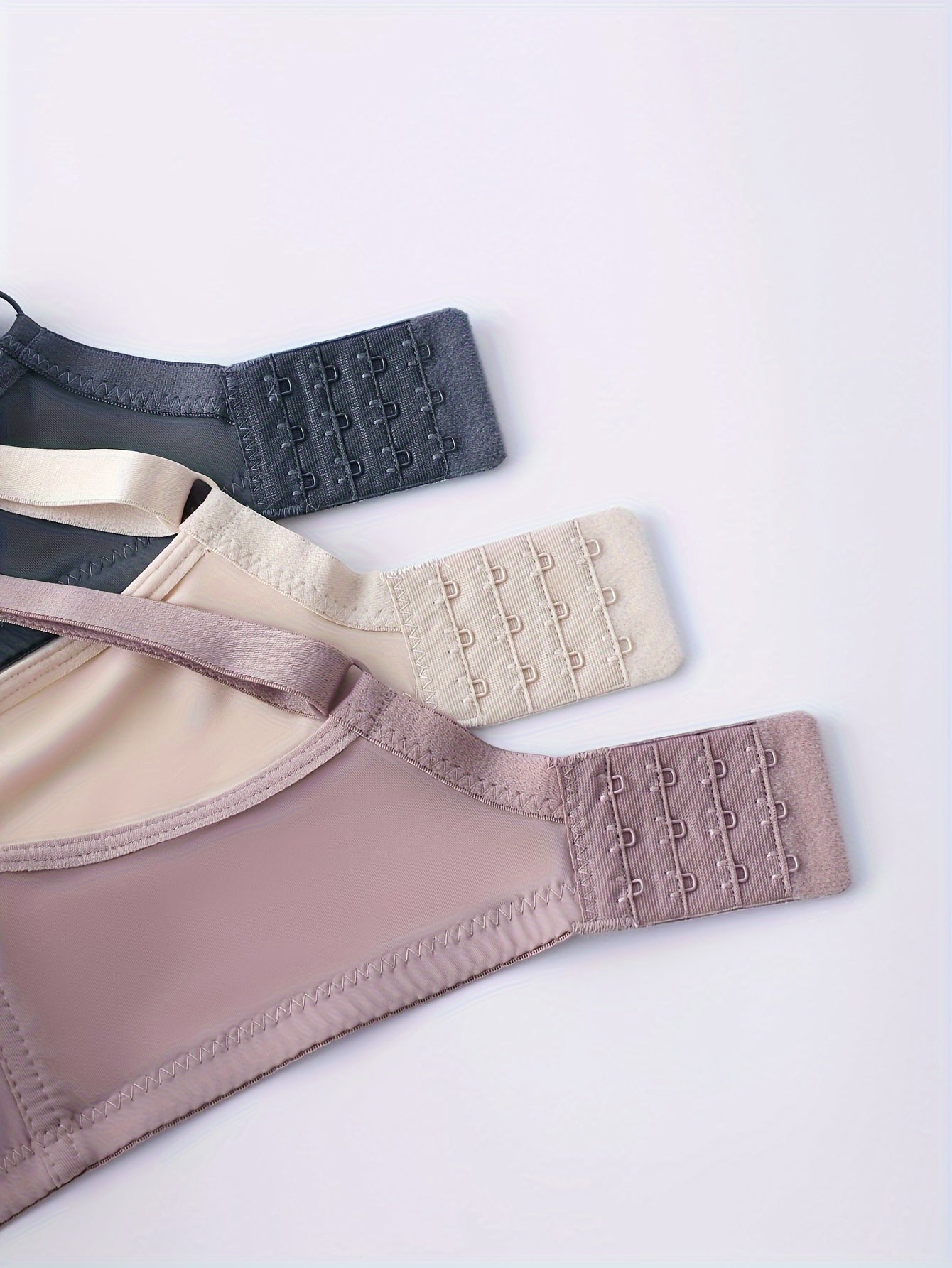 3 Seamless Push Up Bras: Simple, Solid, and Comfortable for Everyday Wear.