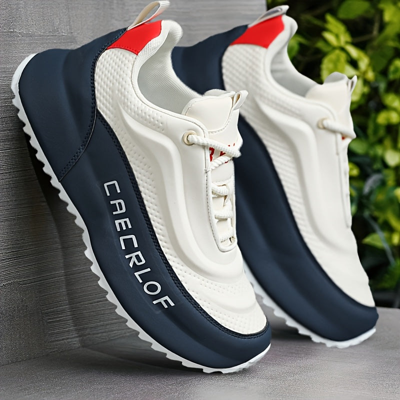 Stylish color block sneakers with non-slip soles for outdoor activities.