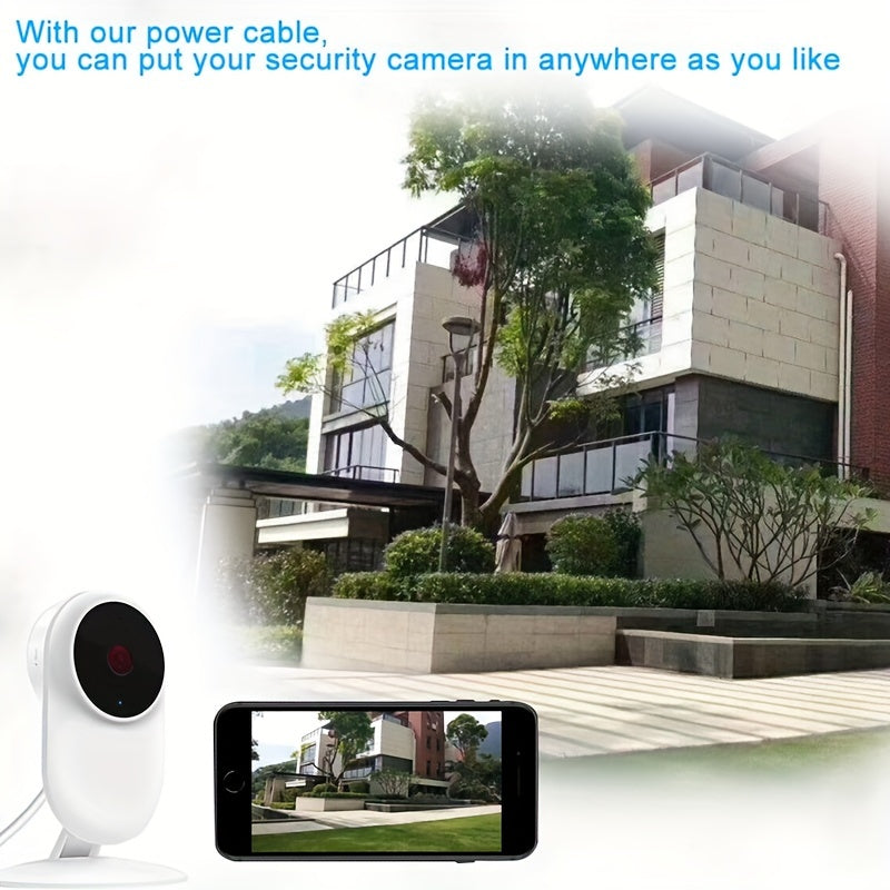 5-10m Security Camera Power Cable, White, Ideal for Outdoor Surveillance, No Battery Needed