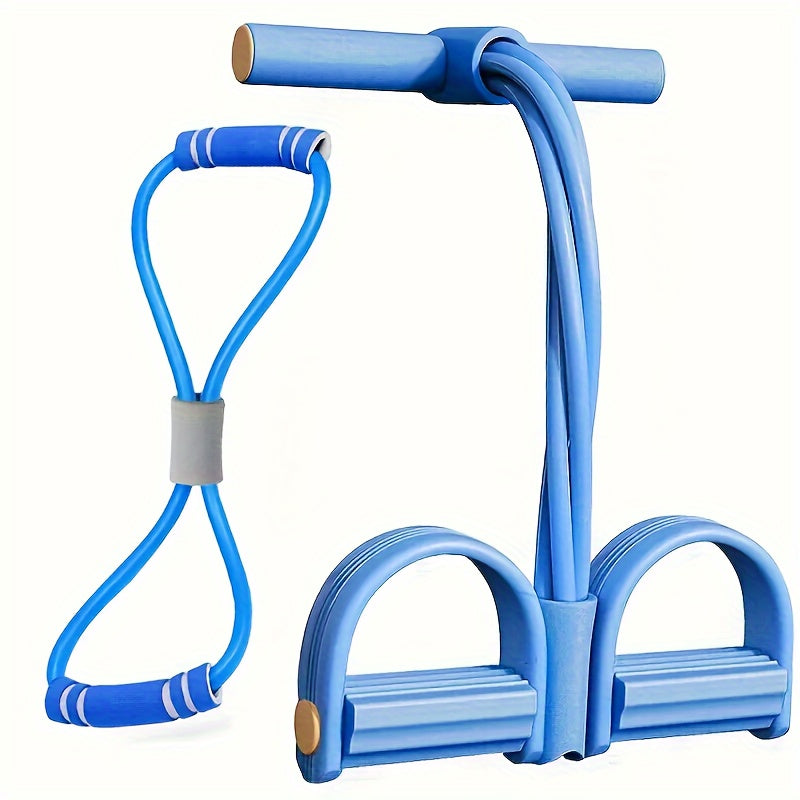 Resistance rope and pedal puller set suitable for sit-ups, fitness, and stretching.