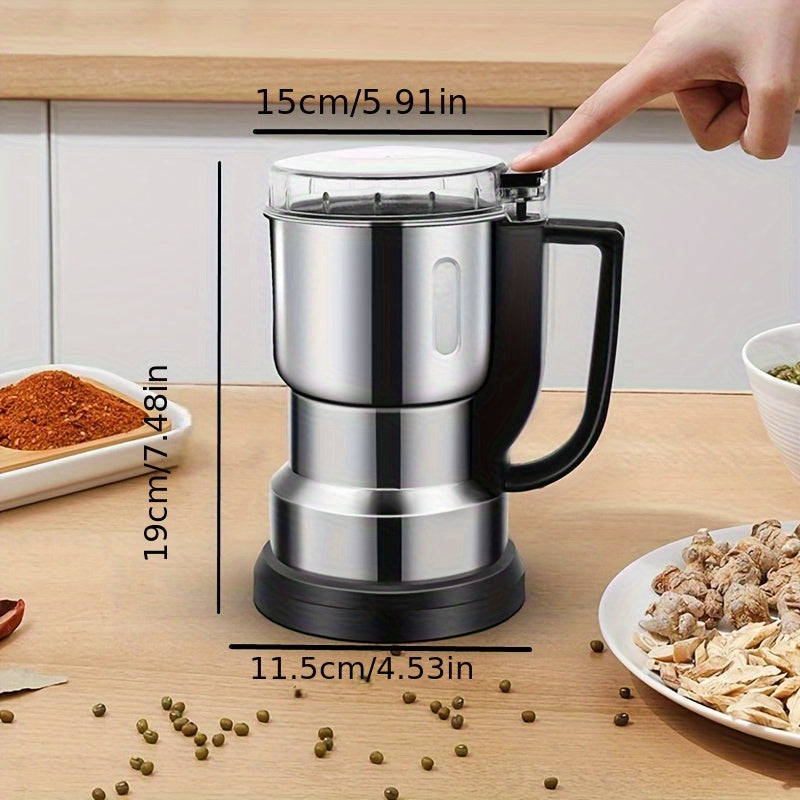 Electric grinder for household use, perfect for finely grinding a variety of grains and miscellaneous grains, Chinese herbal medicine, beans, and coffee.