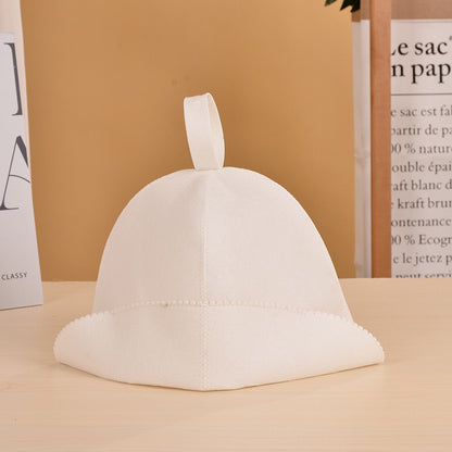 1pc Thick Wool Felt Sauna Hat - Insulating and Sweat Absorbent for Sauna Use