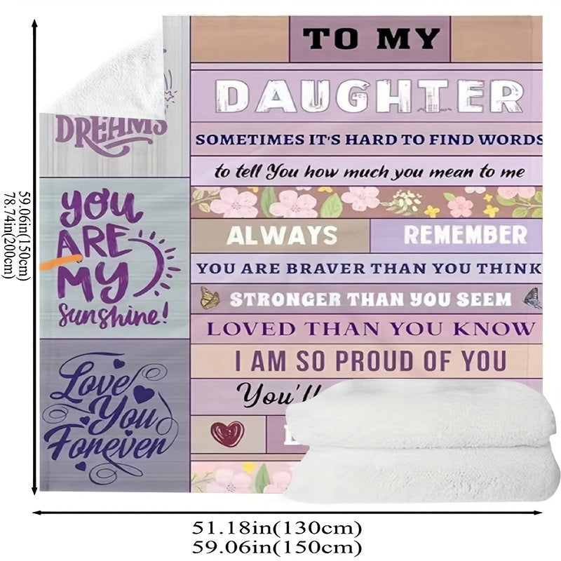 Soft and lightweight autumn and winter blanket for daughters, teenagers, and girls. High-definition printed flannel blanket as a gift - 1pc envelope style.