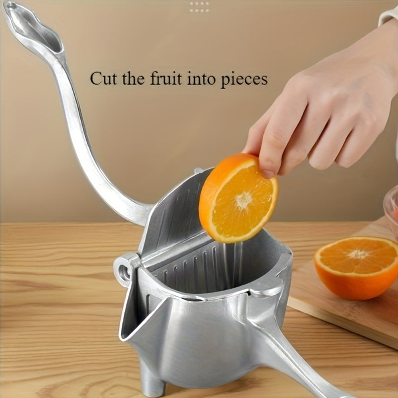 Efficient Manual Juicer for Fruit - Easily Squeeze Oranges, Pomegranates, and Lemons - User-Friendly Design, Compact Size - Ideal for Parties, Kitchens, Bars, and Celebrations.