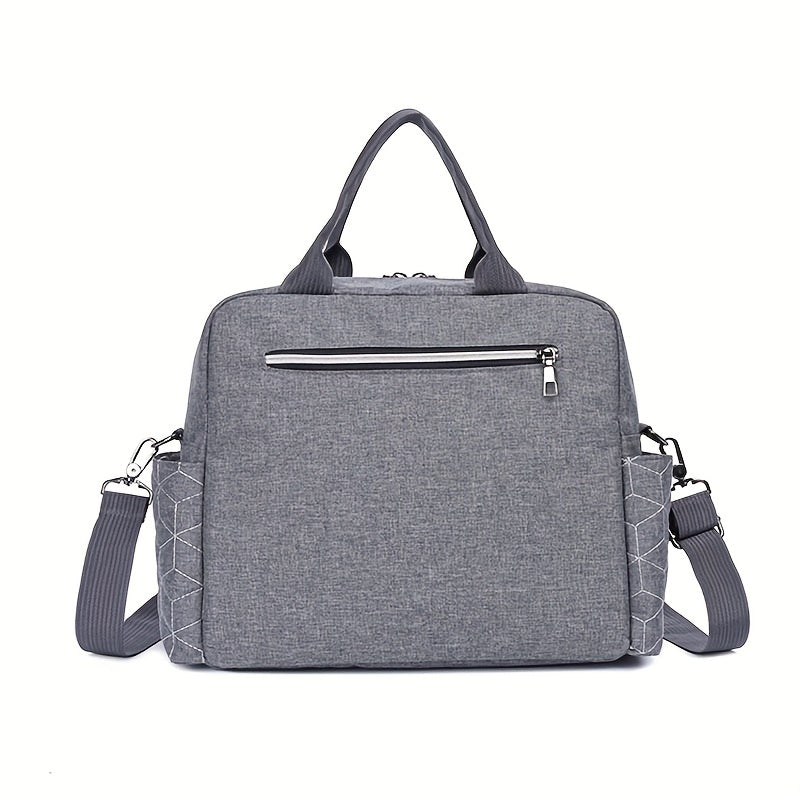 Large capacity diaper bag that doubles as a waterproof mummy bag, perfect for travel and everyday use. This durable crossbody bag can also be a shoulder bag, making it a versatile option for busy parents. A great gift for Christmas, Halloween