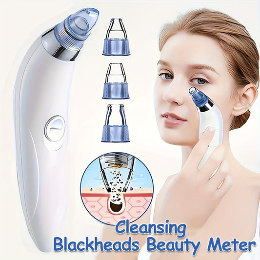 GENAI Blackhead Removal Beauty Meter - Portable Facial Pore Cleaner with 4 Probes, Gentle, Safe Cleansing for Men and Women, Battery-Operated (Batteries Not Included)