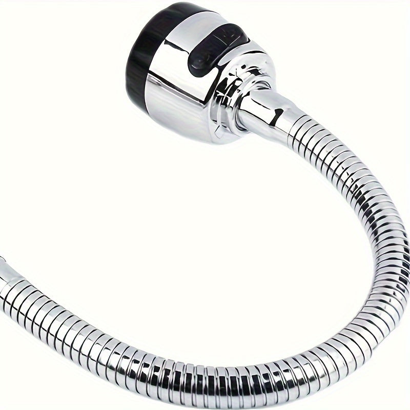 Flexible stainless steel faucet accessory, sink water outlet hose with rotatable spout, made of 201 stainless steel. Suitable for home bathroom.