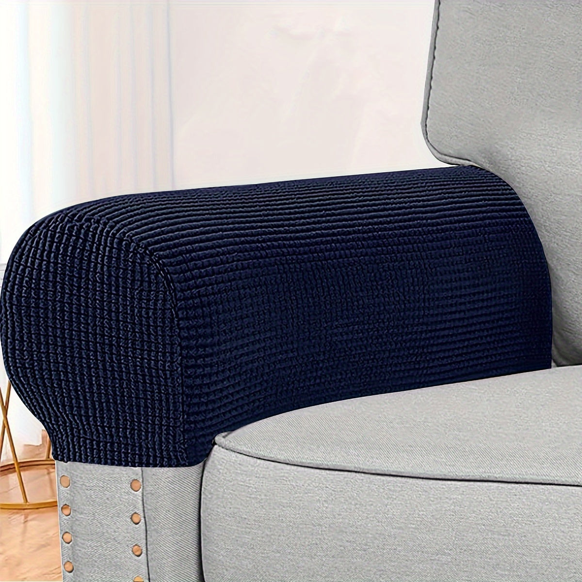 2 stretch sofa arm covers that are dust-proof and pet scratch-proof, perfect for home decor.