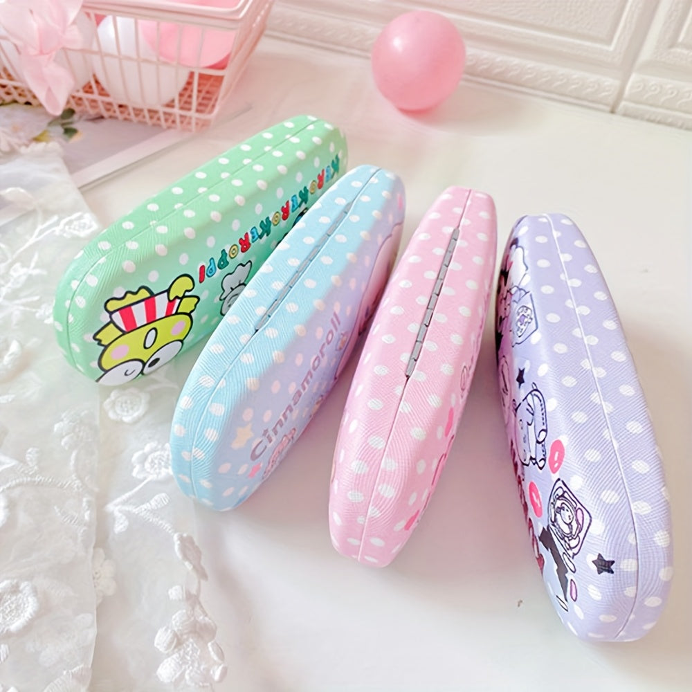 Hello Kitty Glasses Case crafted from faux leather with scratch-resistant features, perfect for keeping eyewear safe and stylish. Ideal for gifting to her during any festive occasion.