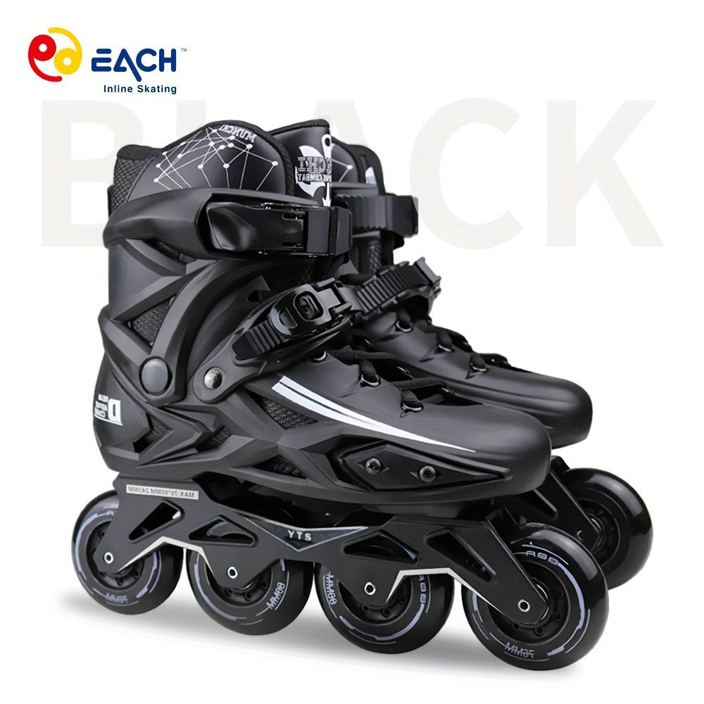 Elevate Your Skating with Professional Unisex Inline Skates featuring Buckle and 4 Wheels!