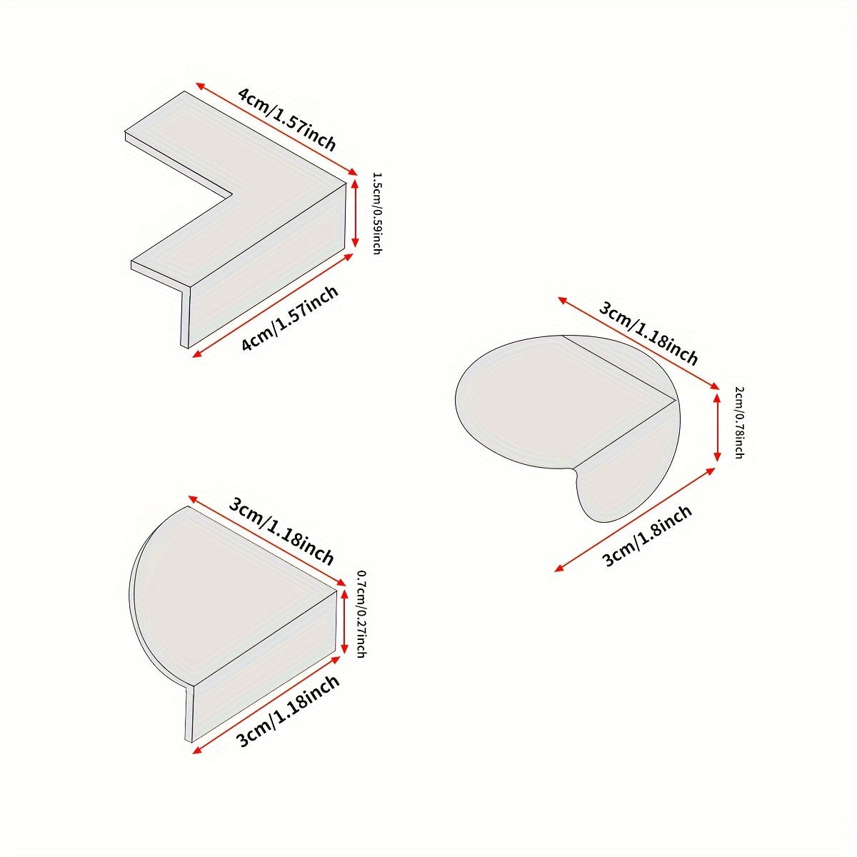 Set of 4 Transparent Anti-Collision Corner Guards for Tea Table Furniture, Soft PVC Wraps for Corner Protection