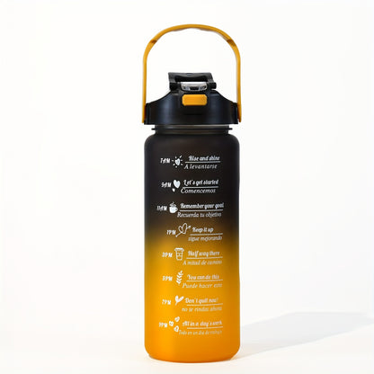 Large capacity sports water bottles with time marker in sets of 1, 2, or 3. Leakproof, BPA-free, and durable with portable handle.