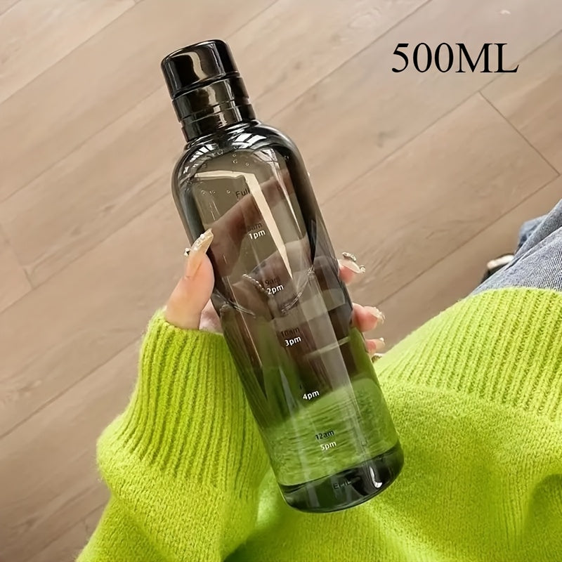 Stay Hydrated with Our Durable 500/700ml Sports Water Bottle, Featuring Time Marker and Leak-Proof Polycarbonate Material. Perfect for Outdoor Activities, this BPA-Free Plastic Drink Container is Shatter-Resistant and an Ideal Gift for Christmas, New