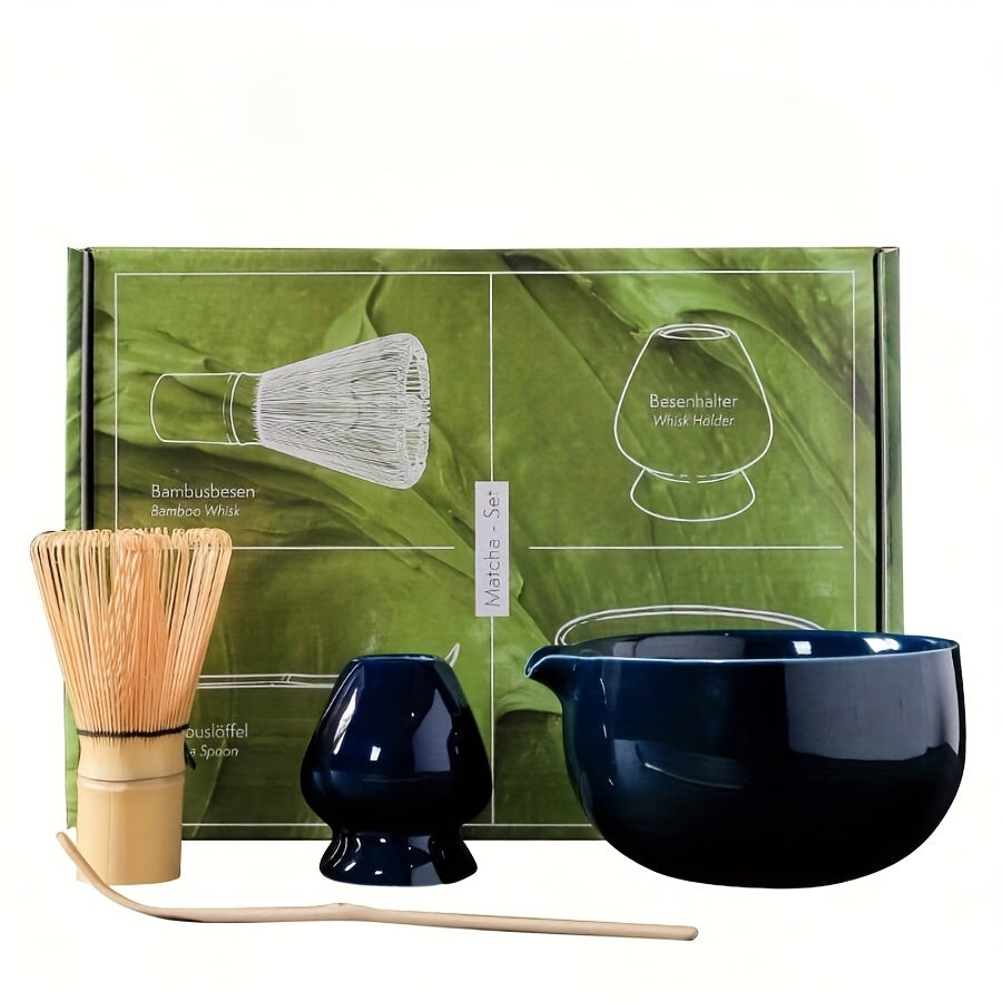 Get a set of 4 Matcha brushes and a bamboo whisk tea set, perfect for traditional Matcha brewing. Complete with a tea spoon, Matcha whisk, Matcha caddy, and bowl, this set is ideal for Christmas gifts or for use in the office, living room, or tea store.