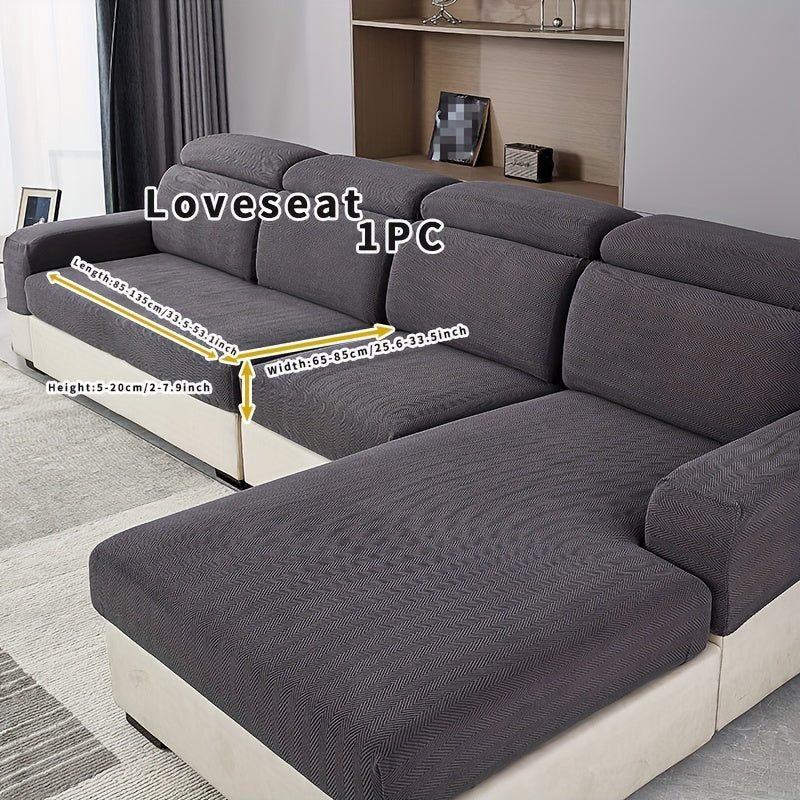 Nordic elastic sofa cover for all four seasons, with pet scratch protection and solid color design.