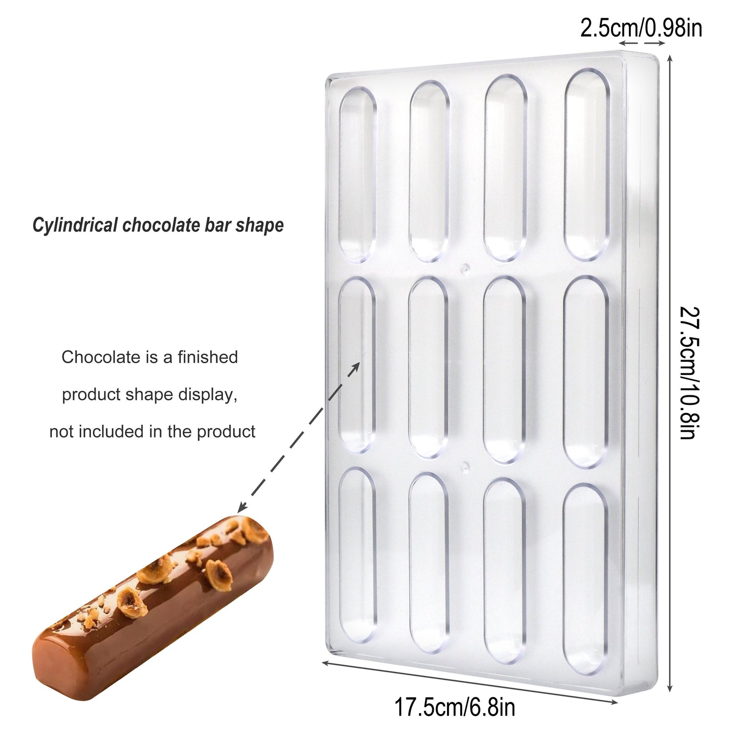 Set of plastic chocolate molds that are free of BPA, featuring various shapes such as hearts, eggs, bars, and diamonds for making mousse, jelly, candies, and truffles. Perfect for creating sweet treats for Easter, Thanksgiving, Valentine's Day, Mother's