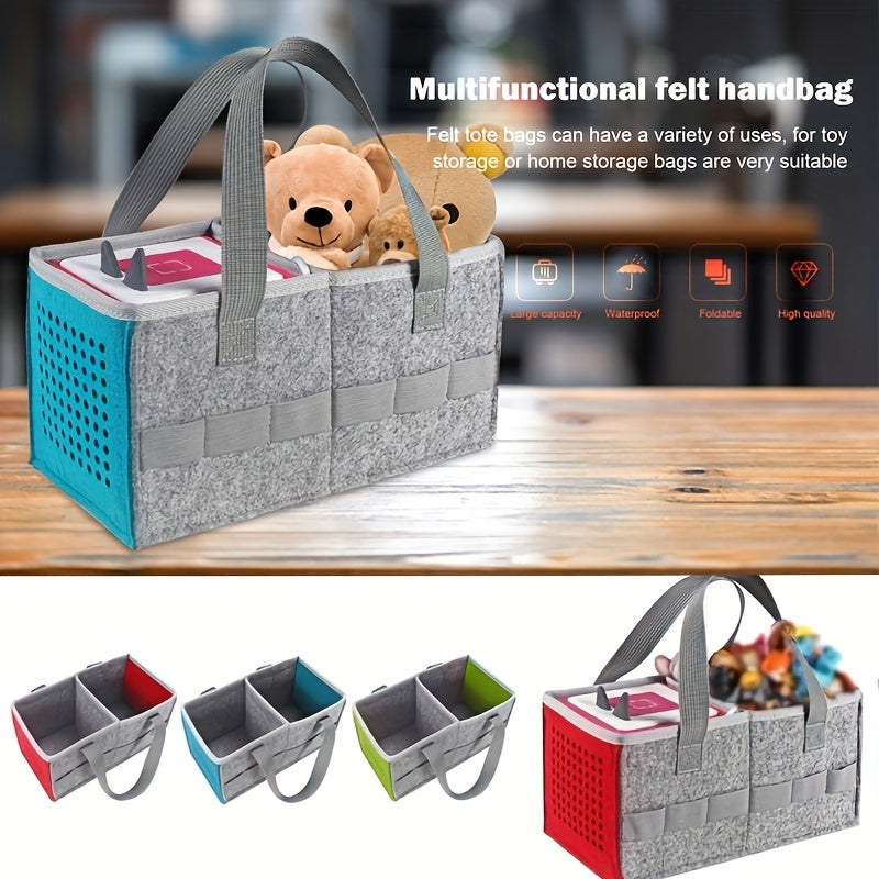 Foldable carrying box for Tonies Toniebox Starter Set with a dust-proof outdoor travel felt cloth case and storage bag.