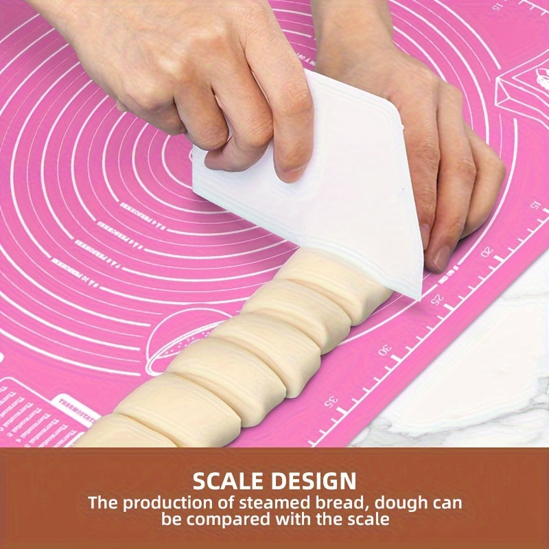 Durable 1pc EVA Baking Mat (29.97x29.97 cm) with Measurement Guide for easy Dough Rolling, Pie Crust, Bread, Candy, and Cookies. Ideal for Home & Restaurant use.