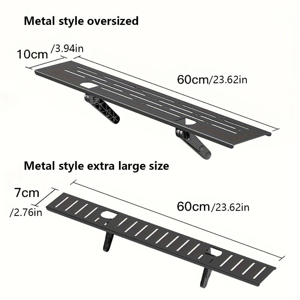 Easy to Install Modern Metal TV Top Shelf Bracket, No-Drill Installation, Versatile Storage Rack for Computer, Set-Top Box, Router, and Monitor Organization in Home and Office, Convenient Living Room Accessory for Space-Saving.