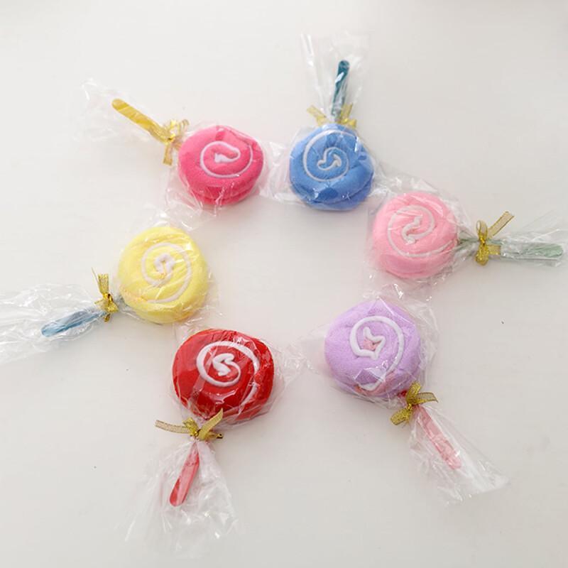 2 or 4 pieces of lollipop-shaped cake towels, a creative and charming gift for weddings or birthdays.