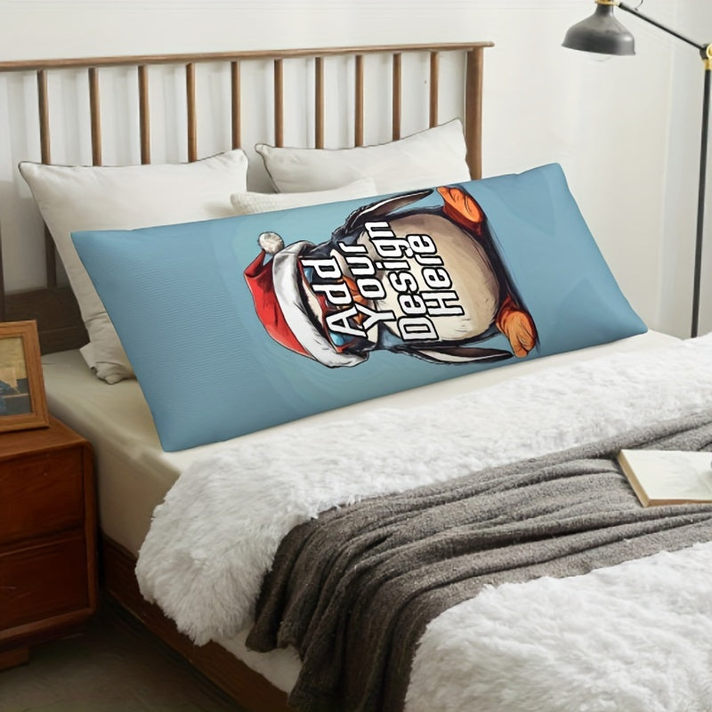 Create your own personalized photo body pillowcase, perfect for Valentine's Day, Mother's Day, Father's Day, and anniversaries. This plush hugging pillow cover features a customizable design on both sides, a convenient zip closure, and soft, breathable