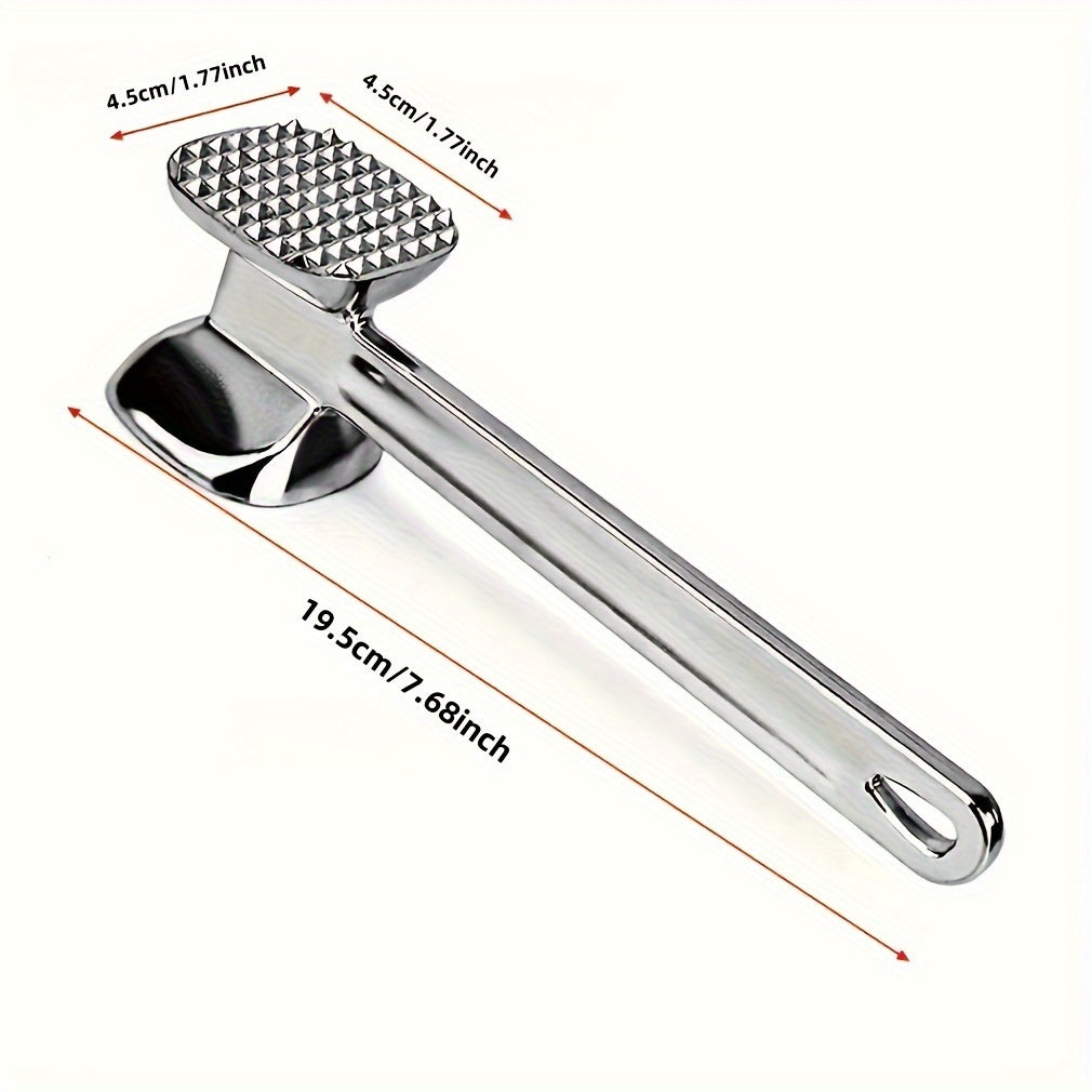 1 piece of round aluminum alloy meat tenderizer with golden finish, ideal for tenderizing pine meat to perfection.