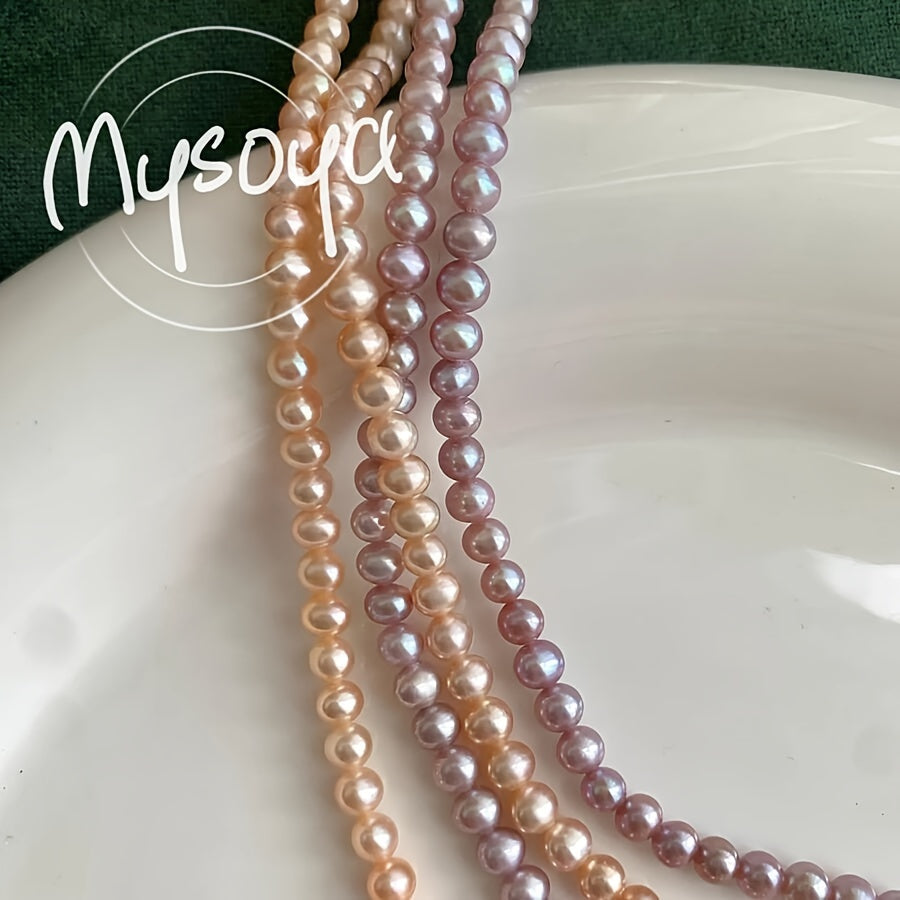 Vintage Boho Handmade Natural Freshwater Pearl Necklace, 5-6mm, June Birthstone, Alloy Material with No Plating, Suitable for Daily and Party Wear. Comes with a Gift Box, Perfect for Christmas, Birthday, Anniversary, Thanksgiving, New Year, and