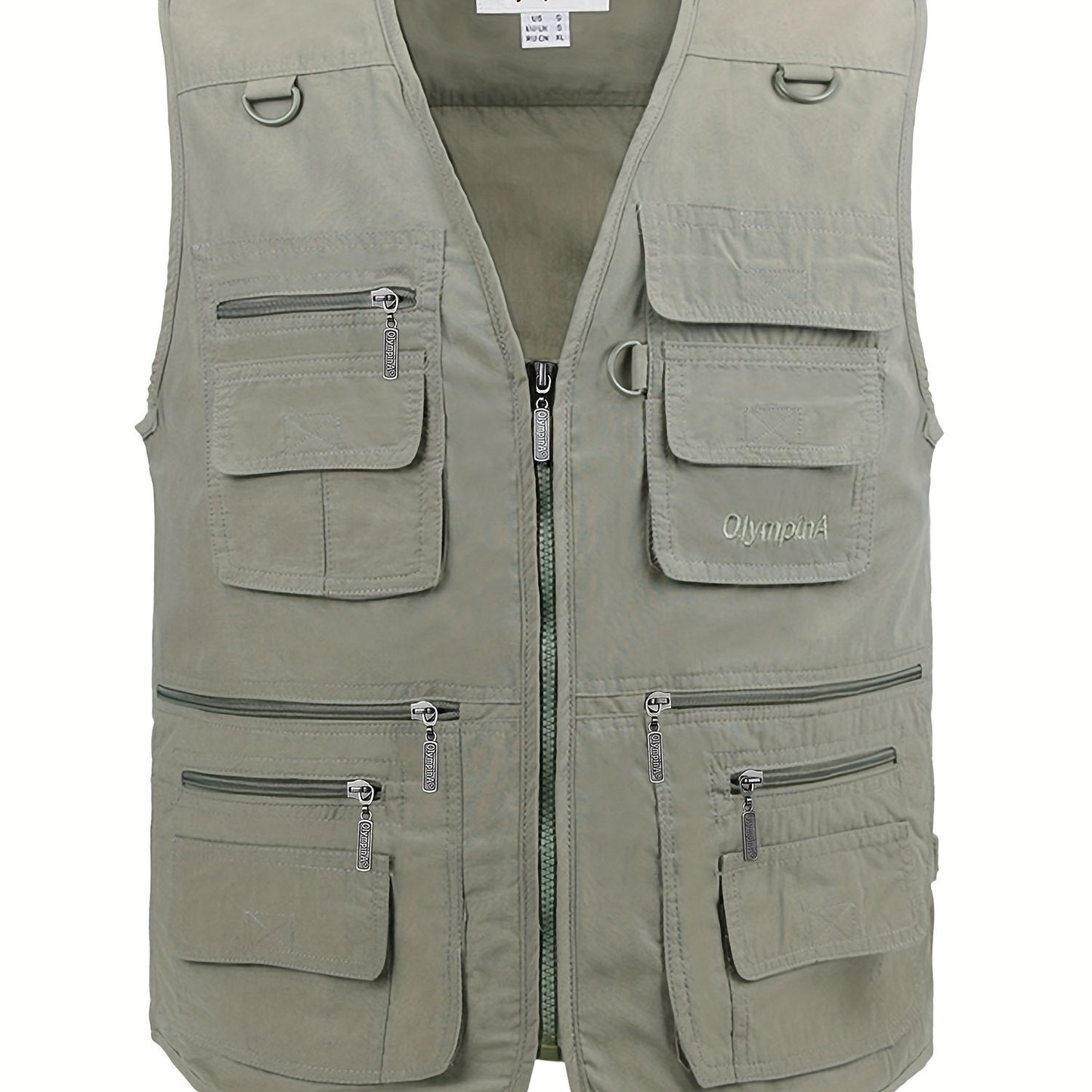 Men's Poplin Multi-Pockets Vest for outdoor activities.