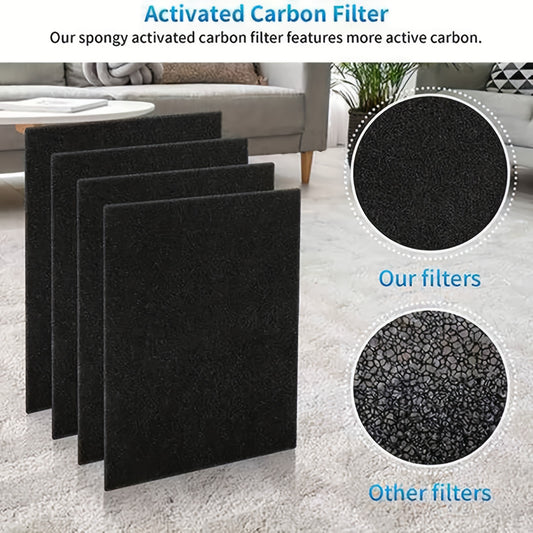 4pcs Activated Carbon Pre-Filters for Winix Air Purifiers -Odor Control, Compatible with AM90, C535, 5300-2 Models.