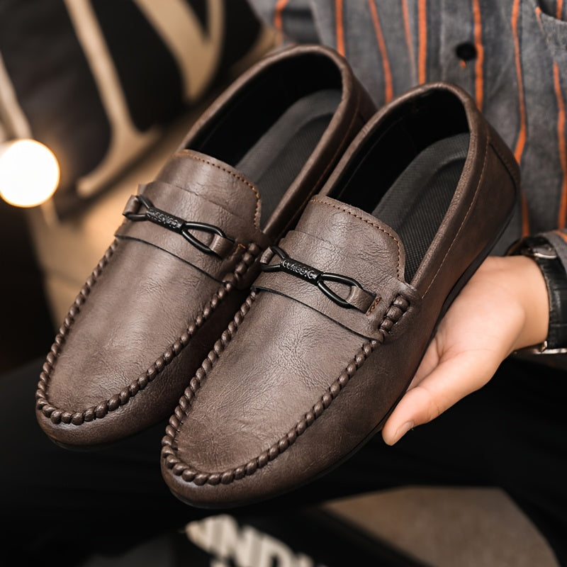 Breathable, casual slip-on loafers with non-slip rubber sole, perfect for all seasons.