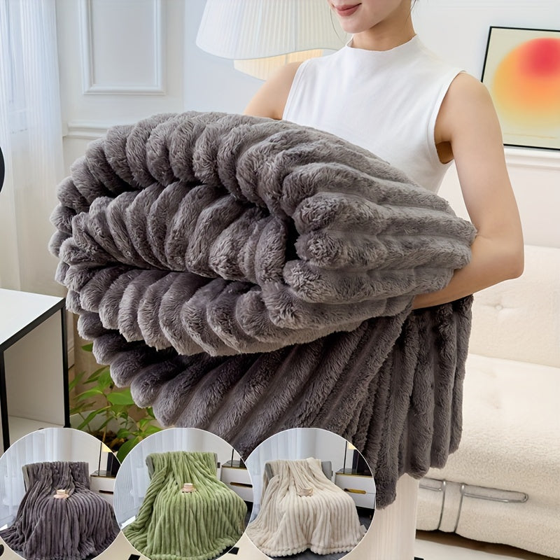 Stay warm and cozy this winter with our luxurious faux rabbit fur throw blanket. Made from skin-friendly, breathable velvet fabric, this heavyweight blanket is over 500g for the ultimate in comfort. Perfect for snuggling up in the bedroom or living room