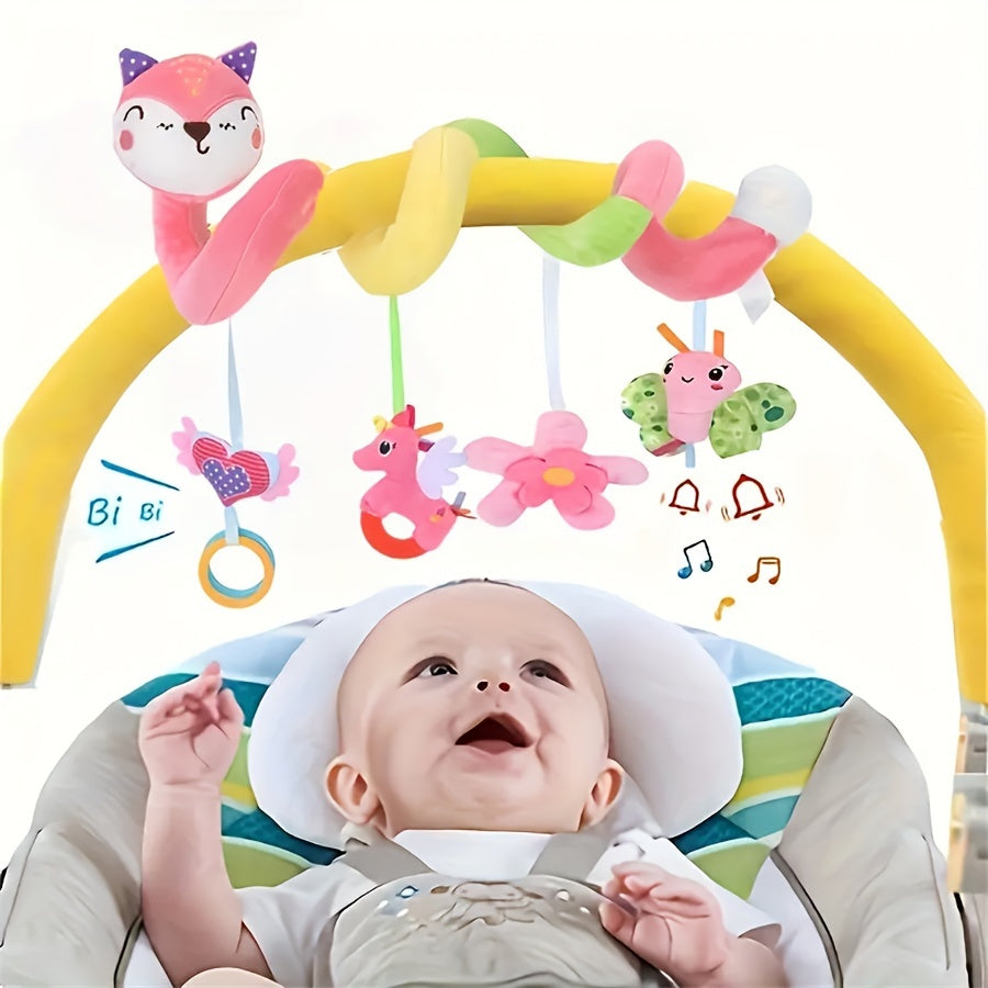 Vibrant Fox Animal Bed Hanging Toy for Babies: Ideal for Ages 0-3, Great for Holiday Gifting on Halloween, Thanksgiving, Christmas, and Easter